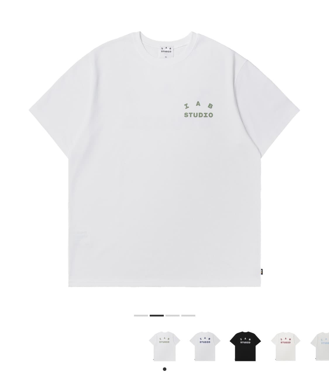 L 아이앱스튜디오 반팔 화이트 그린 상품이미지1