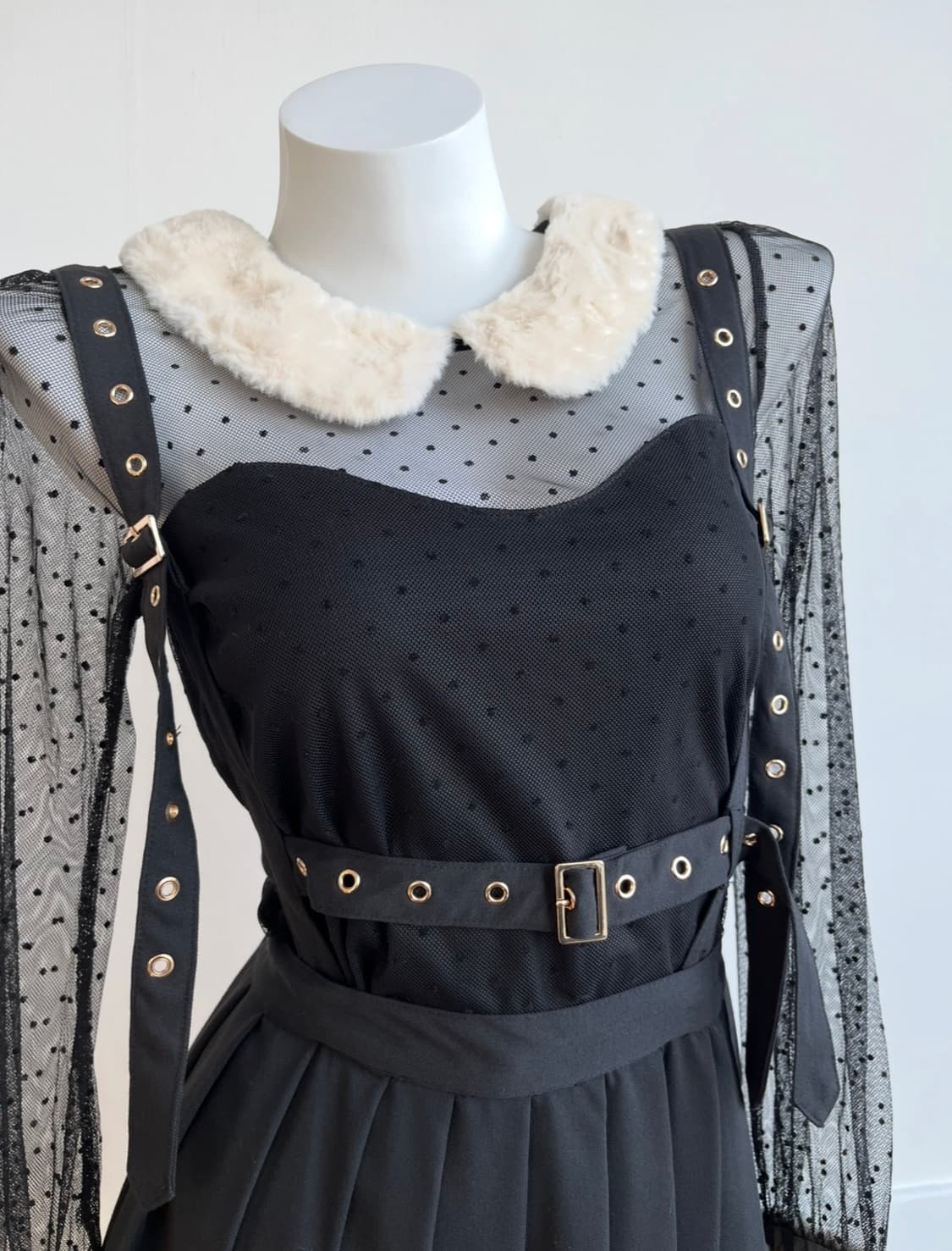 one spo ハーネスワンピ 하네스 플리츠 원피스  상품이미지4