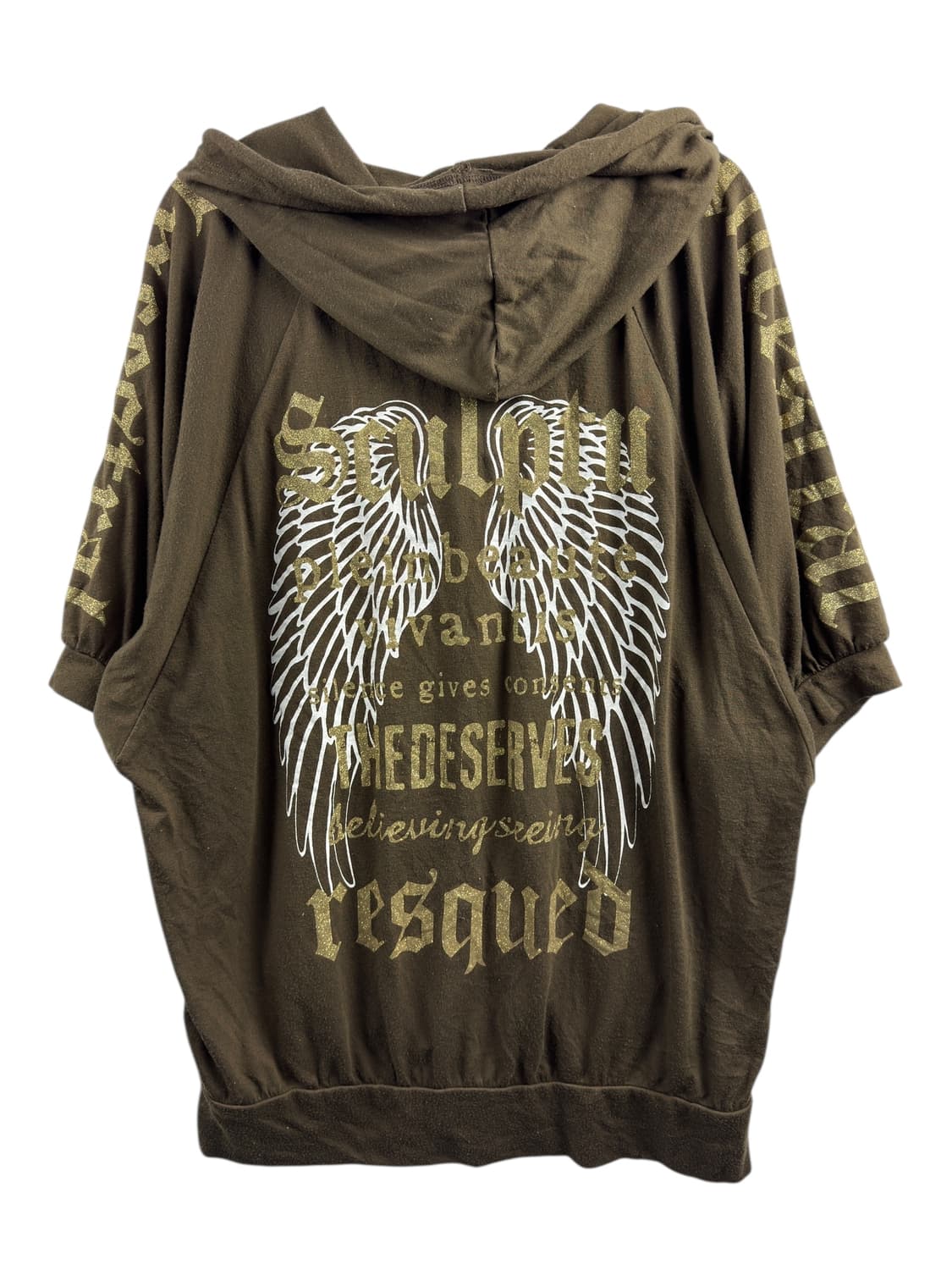 JPN 갸루 Y2K 가오리핏 반팔후드집업1526 상품이미지1