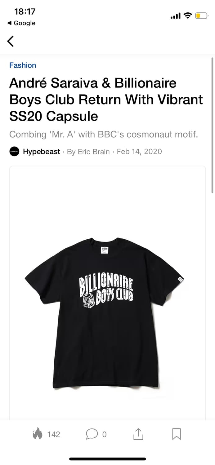 Andre Saraiva x Billionaire Boys Club 상품이미지1