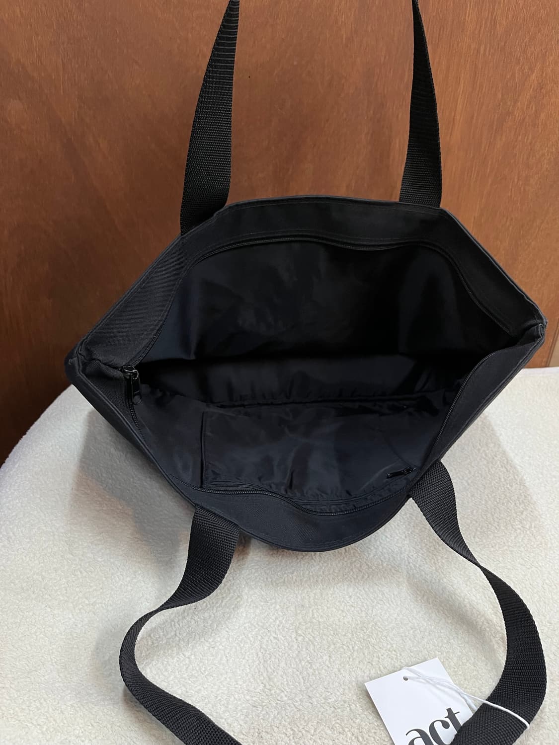 꾸레쥬 로고 쇼퍼백 블랙 상품이미지7