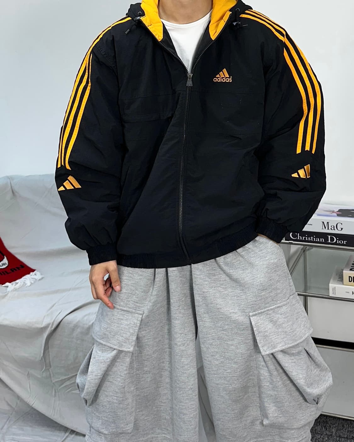 아디다스 올드스쿨 검노 퀄팅 누빔 점퍼 100 상품이미지2