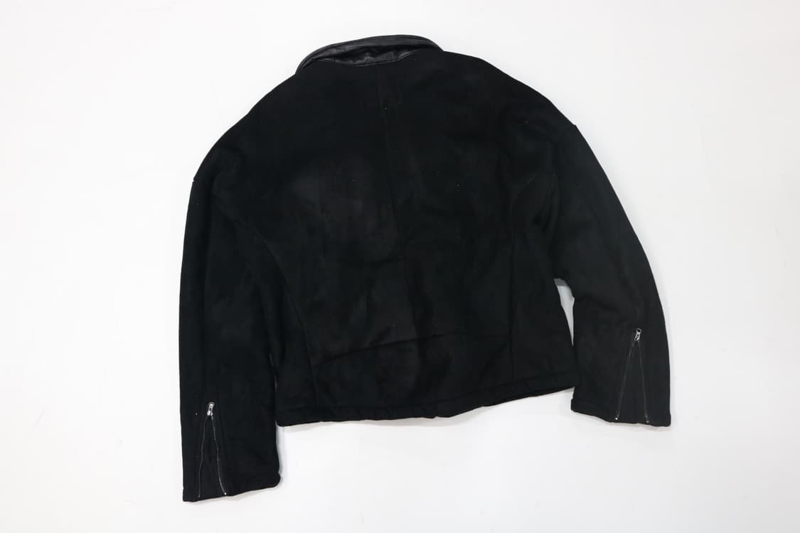 Xfrm 엑스폼 블랙 스웨이드 쉐르파 안감 라이더 자켓 (M) 상품이미지6