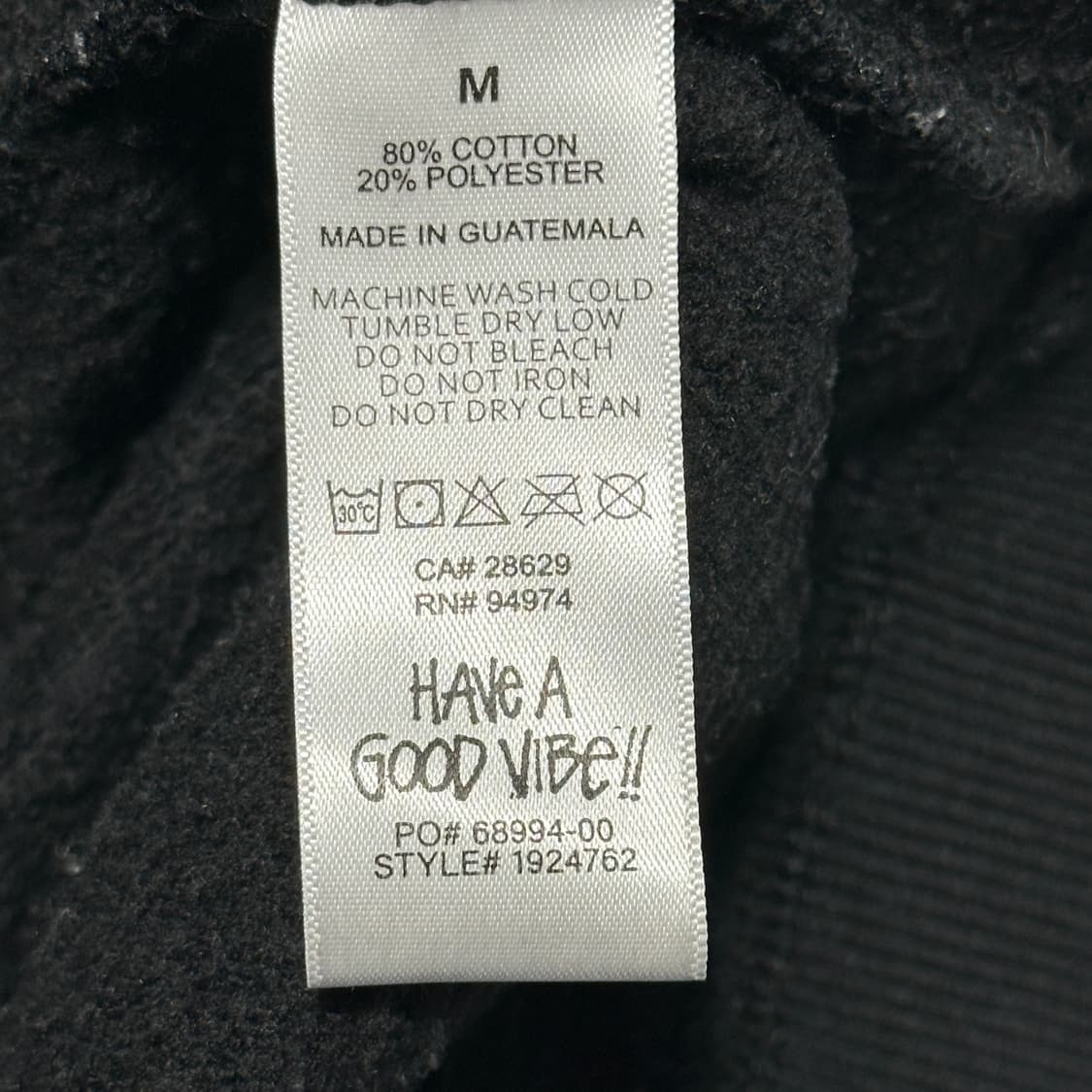 M 스투시 빅로고 블랙 후드티 상품이미지5