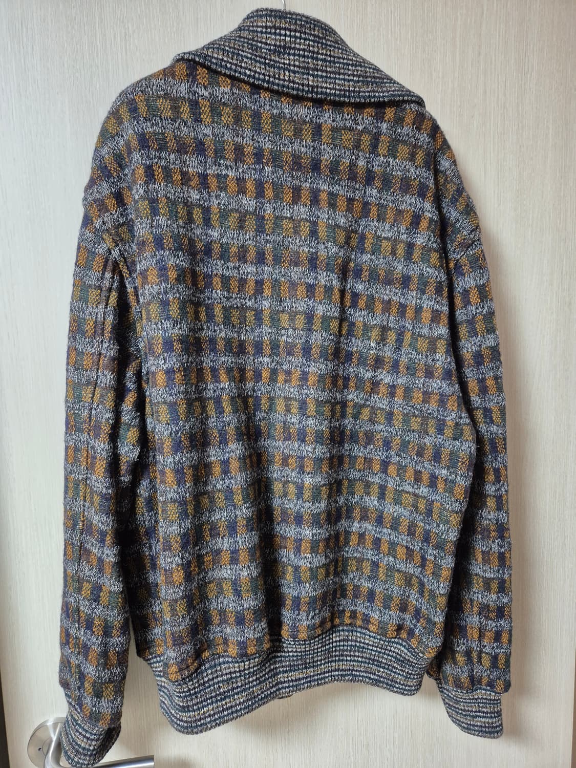 (정품) 미쏘니 스포츠 멀티체크 울 집업 점퍼 자켓 상품이미지2