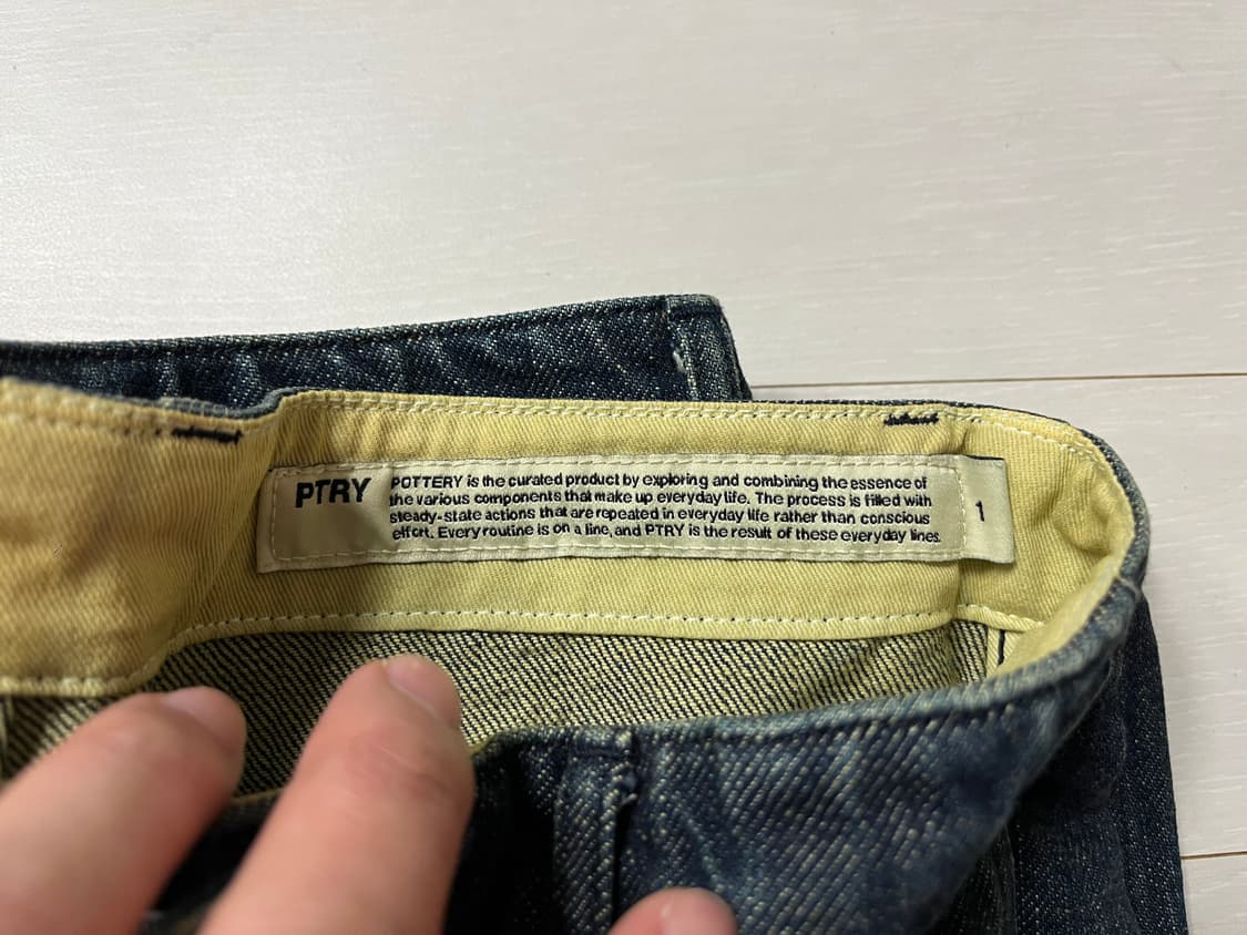 [POTTERY] 원워시드 와이드 데님 Mid Indigo _1 size 상품이미지5