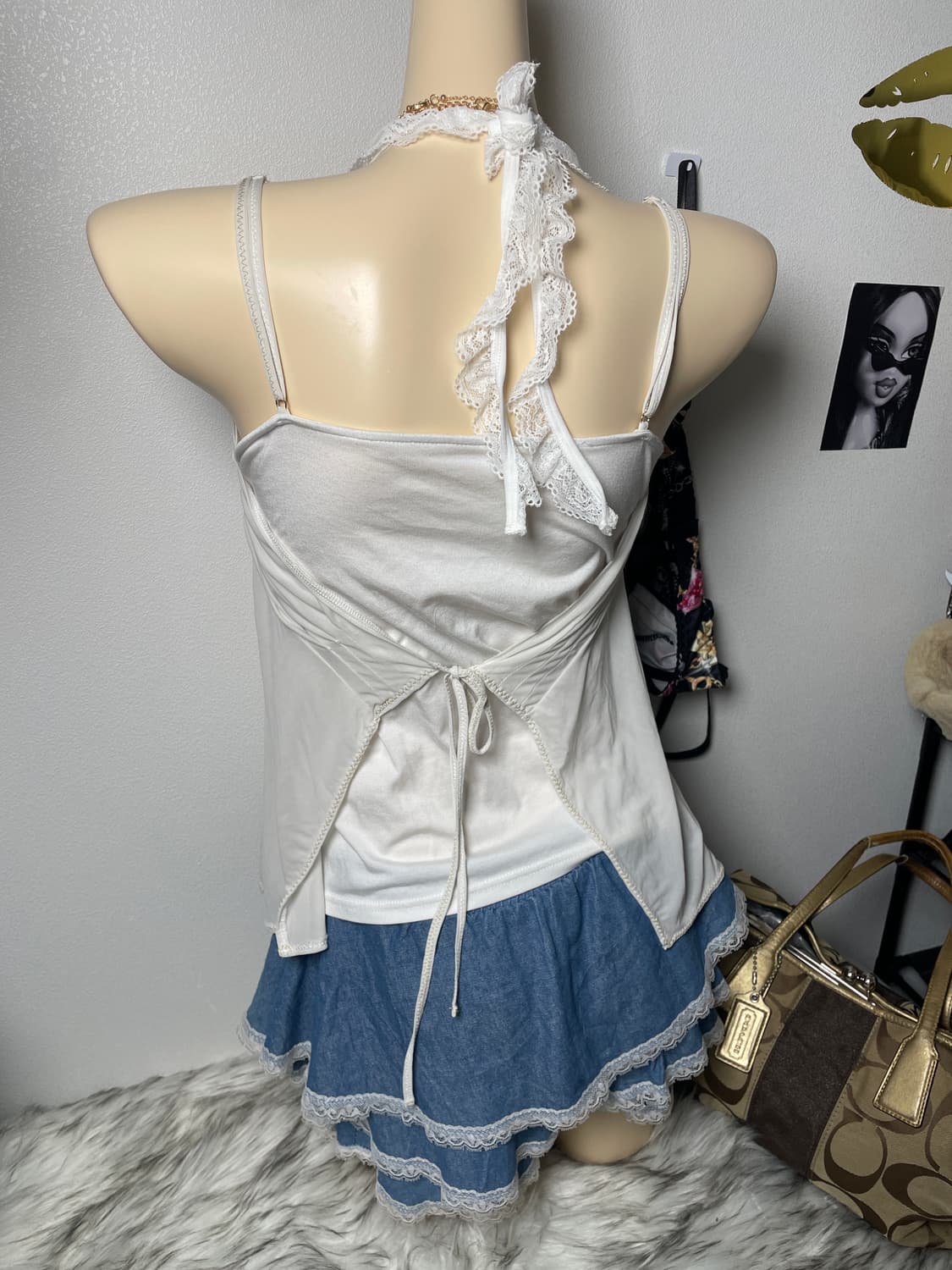 빈티지 페어리 오픈 슬리브리스 상품이미지3