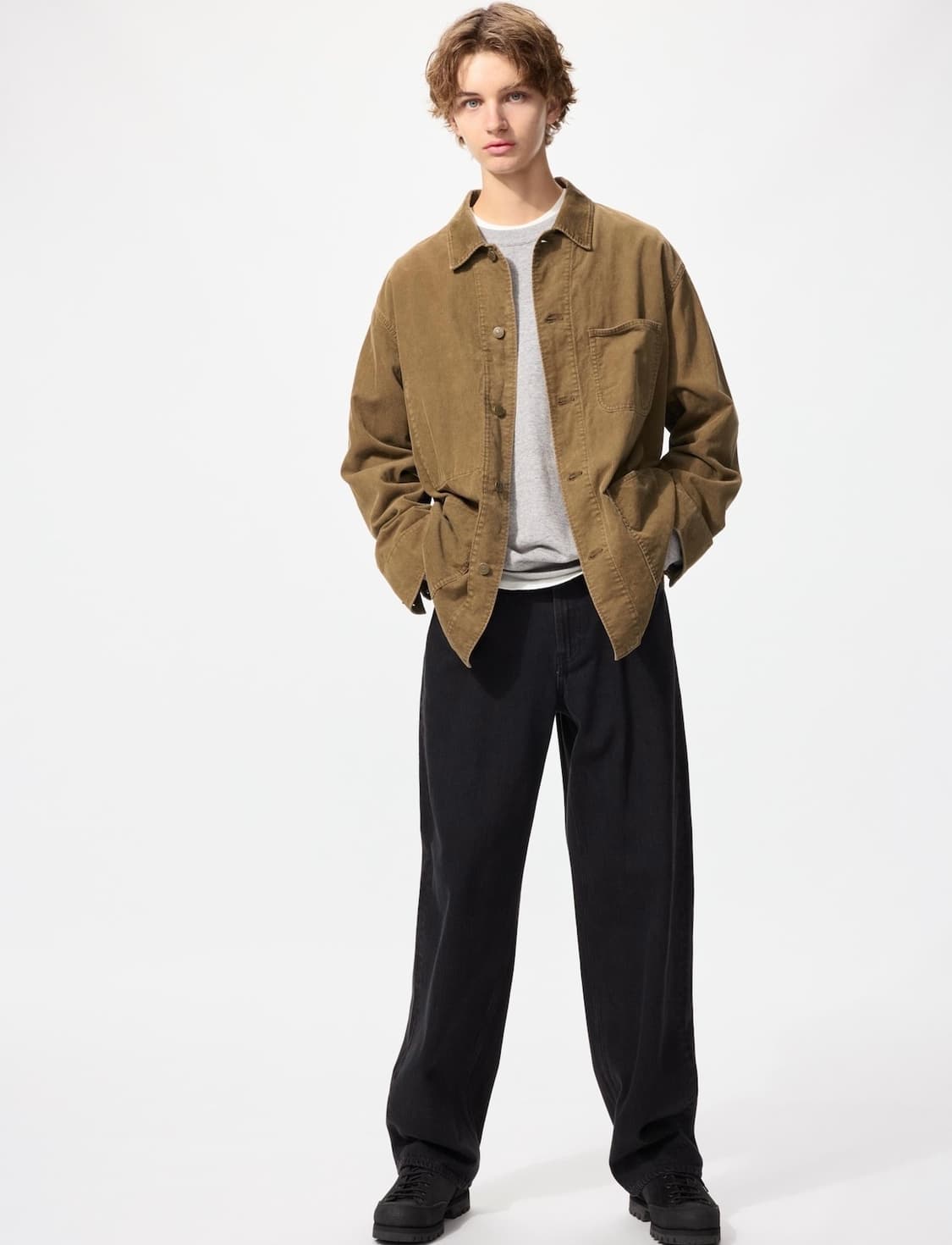 Uniqlo 유니클로 코듀로이 자켓 브라운 s 상품이미지3