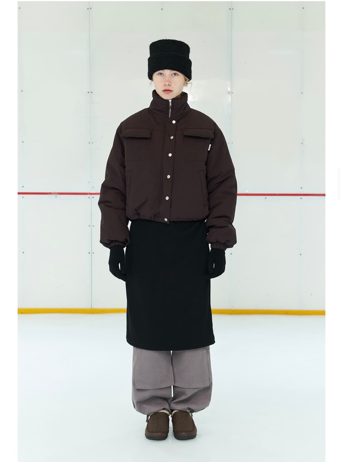 페스토 버건디브라운패딩 상품이미지1