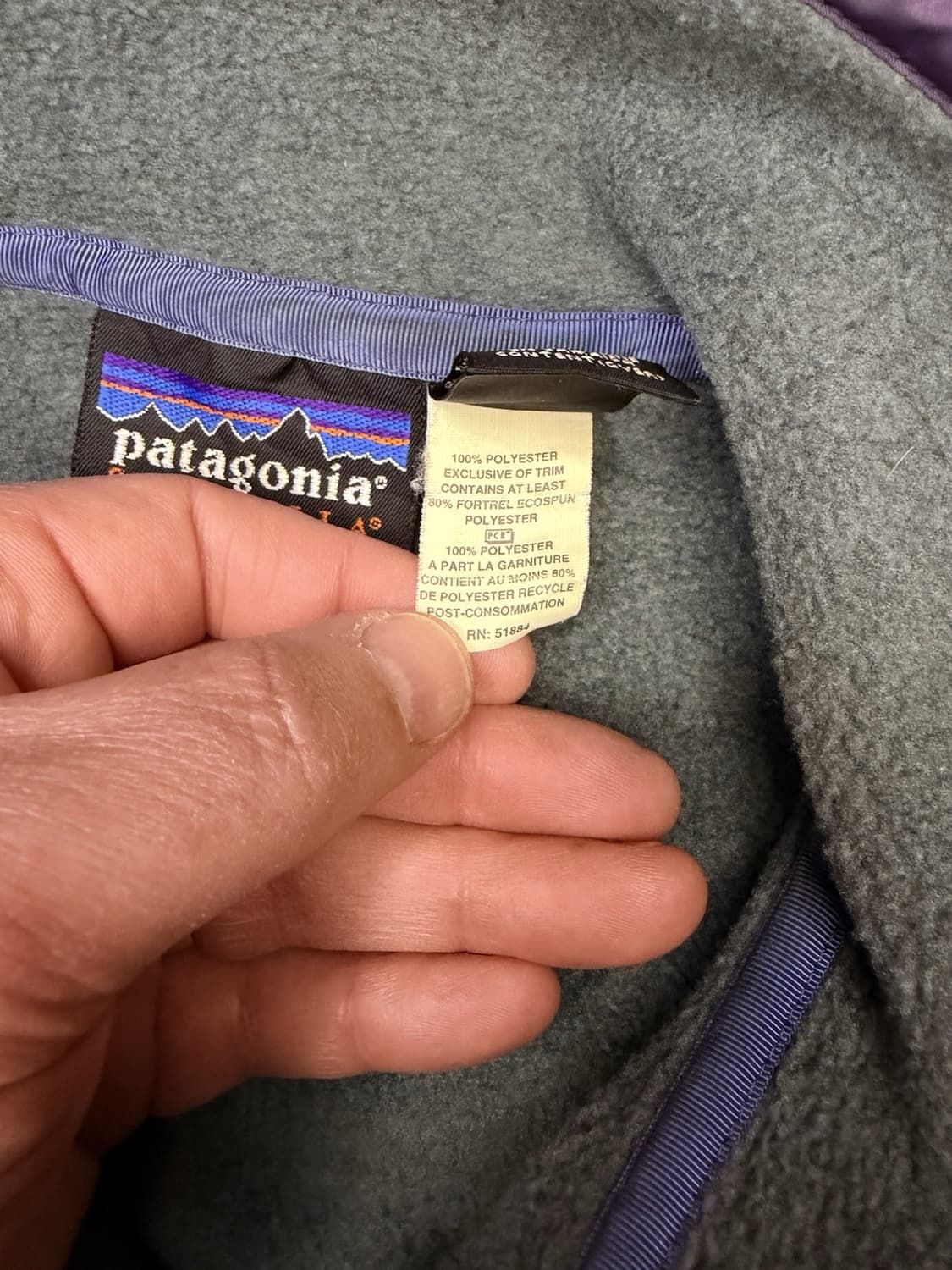 96FW 파타고니아 신칠라 스냅-T 그레이/퍼플 자메이카 상품이미지7