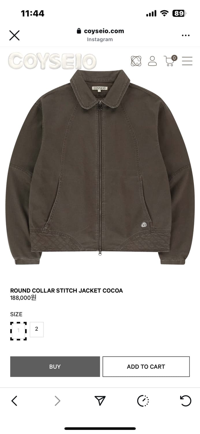 ROUND COLLAR STITCH JACKET COCOA 상품이미지1