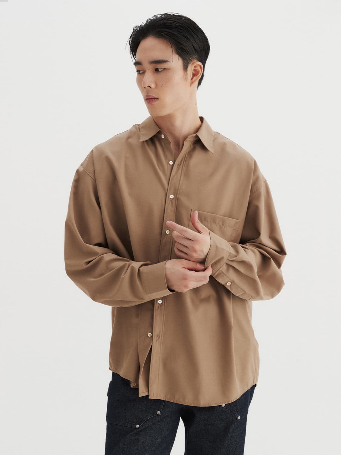 르마드 엘레강트 포켓 셔츠 브라운 3 사이즈 상품이미지2