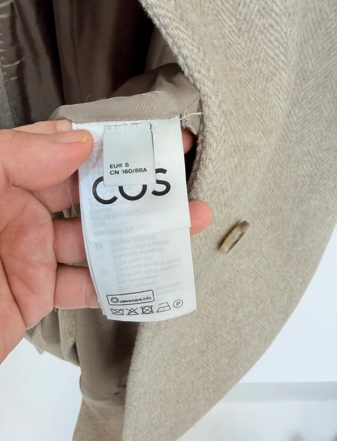 COS 코스 오버사이즈 라운드 울 코트 S 상품이미지9