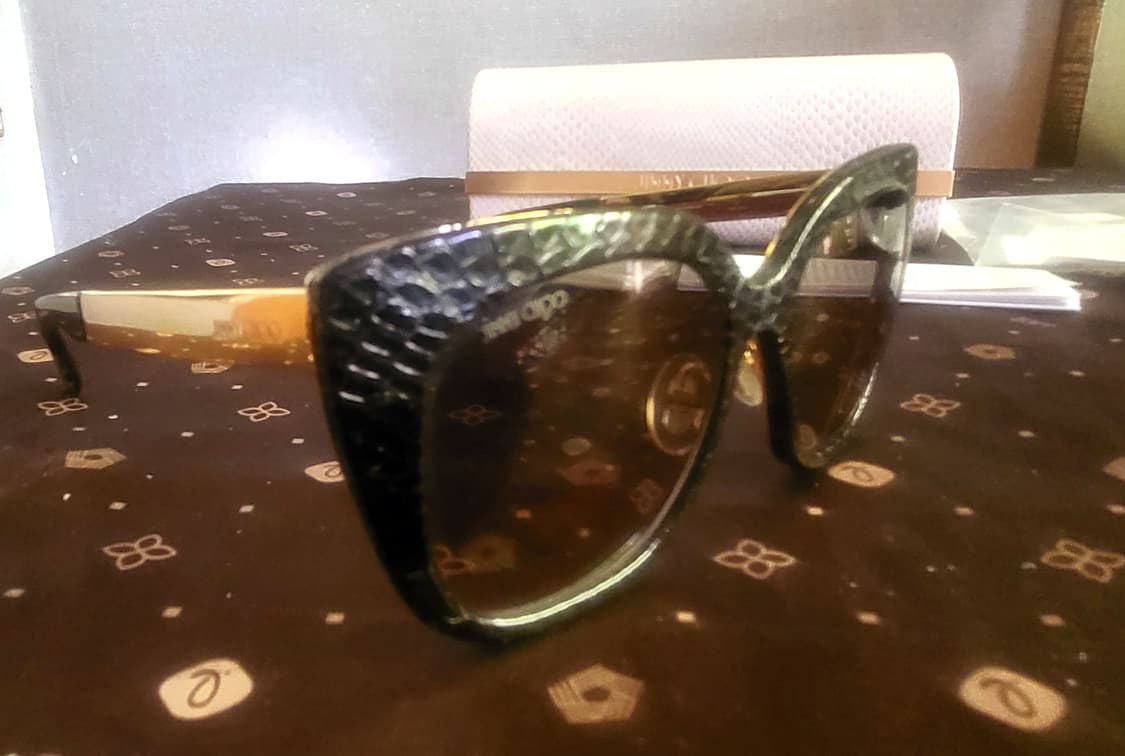 (미사용 새제품) 지미추 리얼 레더 (가죽커버) 선글라스 상품이미지3