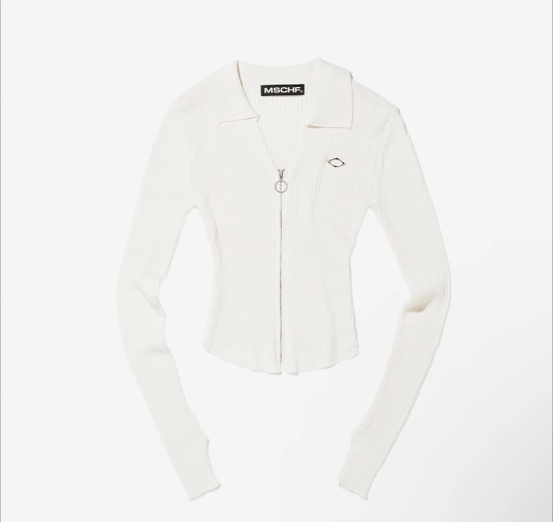 [M] 미스치프 니티드 롱슬리브 셔츠 화이트 상품이미지1