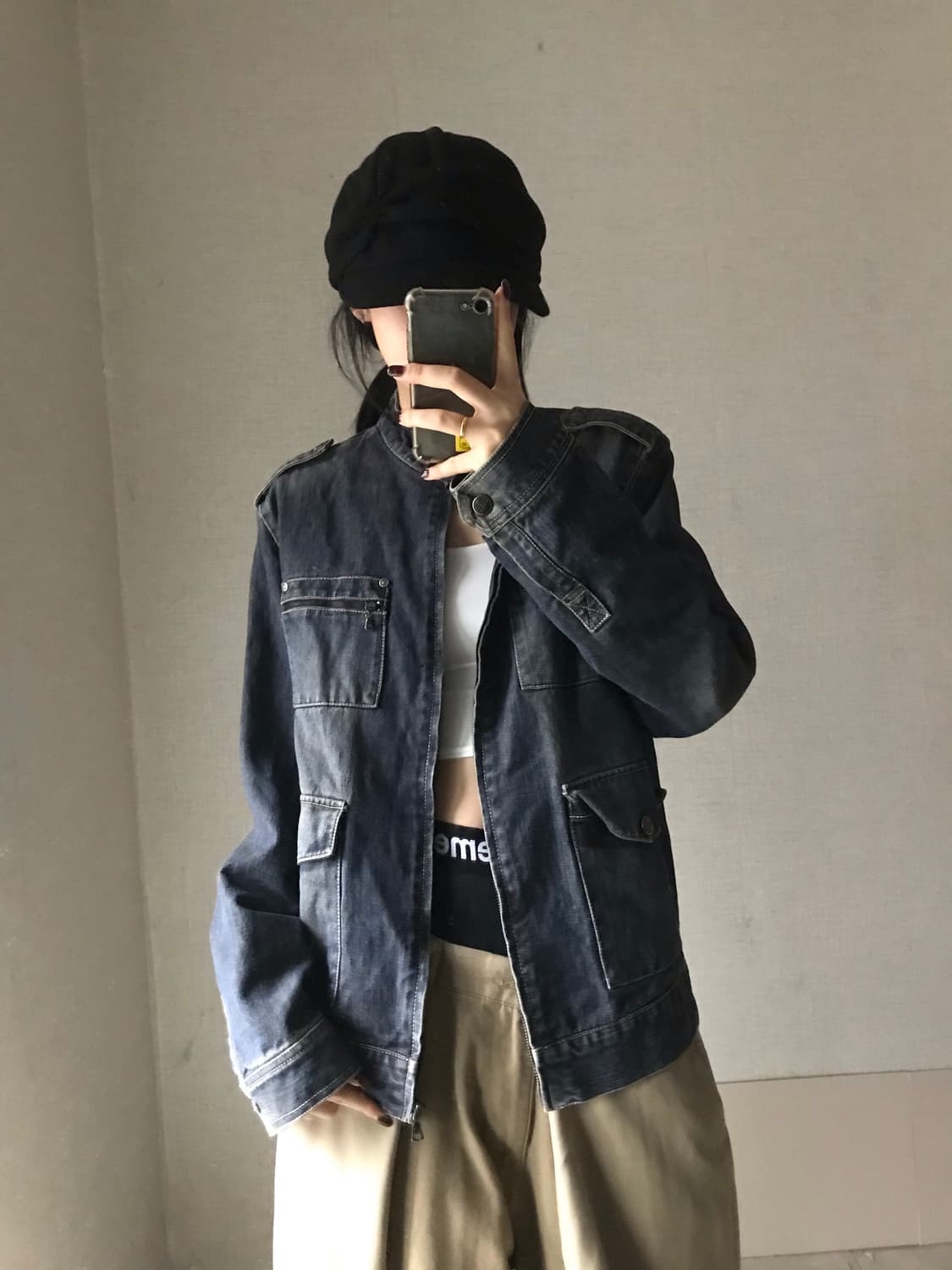 빈티지 오버핏 데님 자켓 상품이미지2