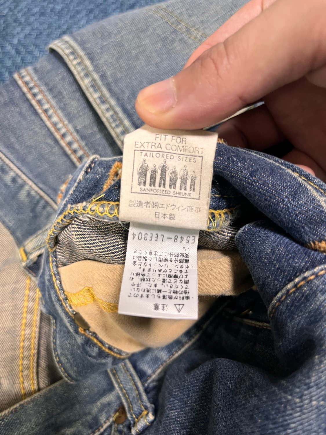 90’s lee rider 복각 데님 반셀비지 상품이미지6