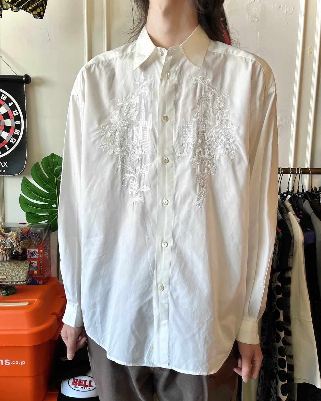 1980-90s KANSAI O2 Embroidery Old Shirt 상품이미지2
