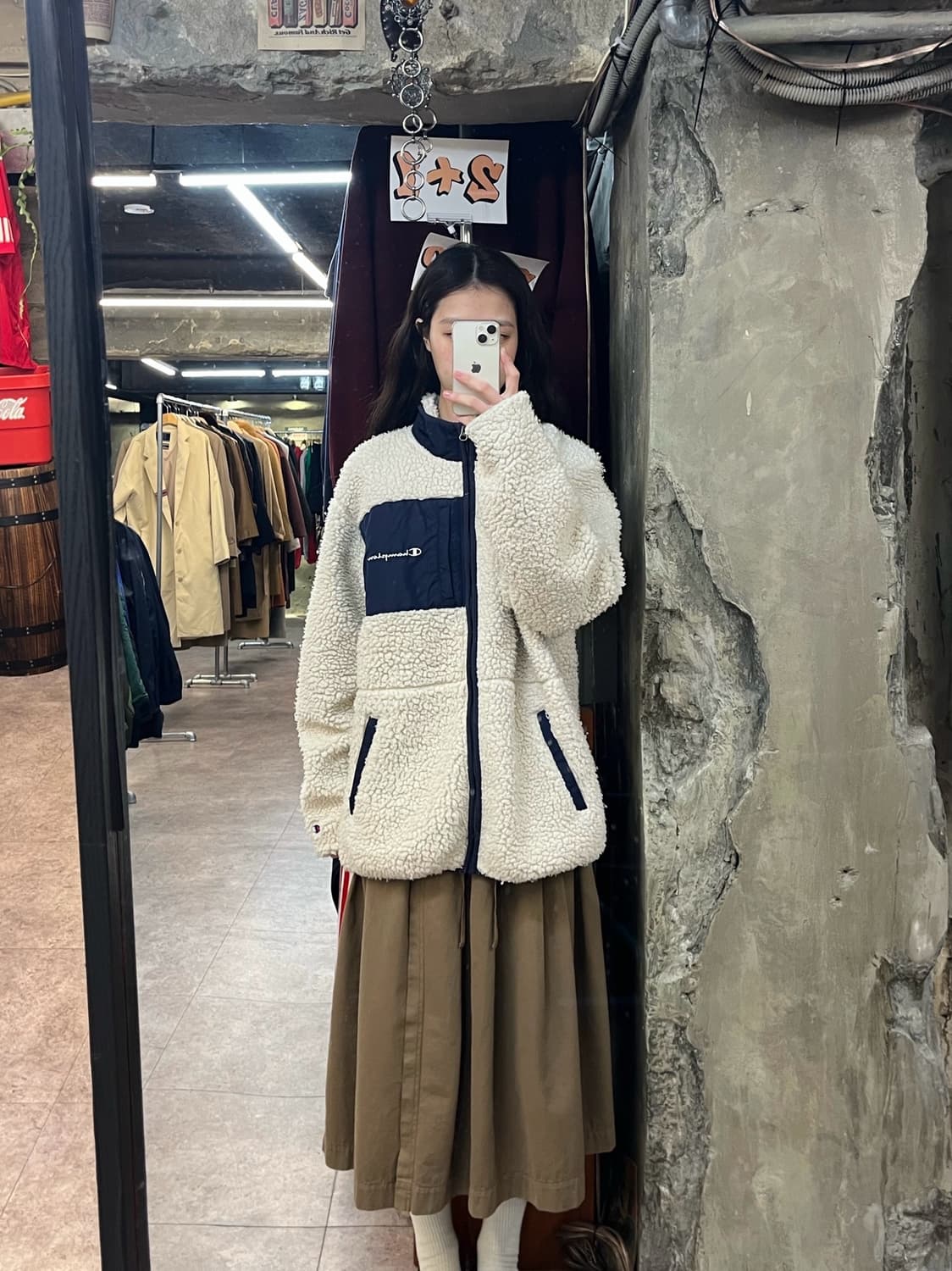 챔피온 플리스 자켓 아이보리 XL #csz3503 상품이미지2