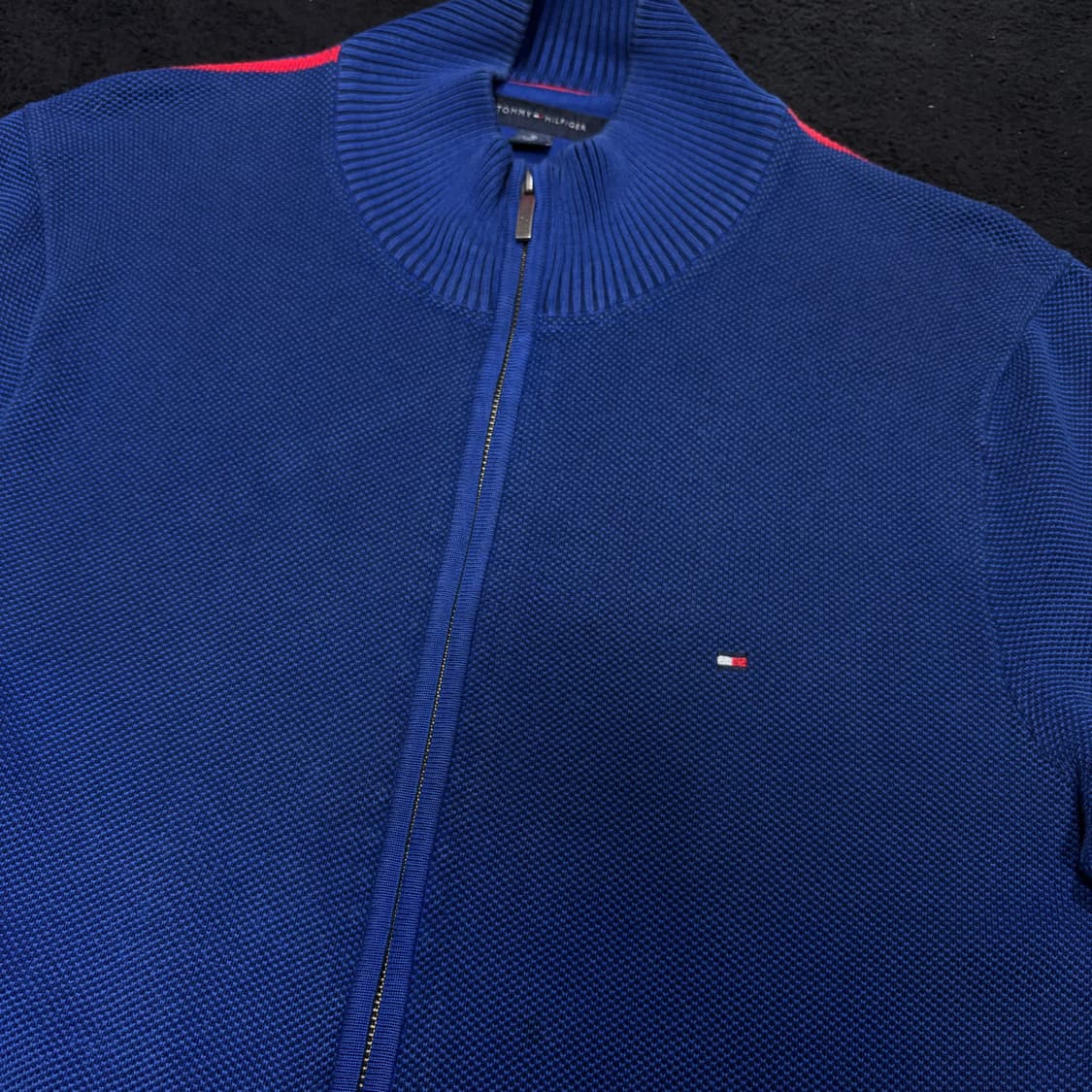XL 타미힐피거 다크블루 투웨이 니트집업 상품이미지3