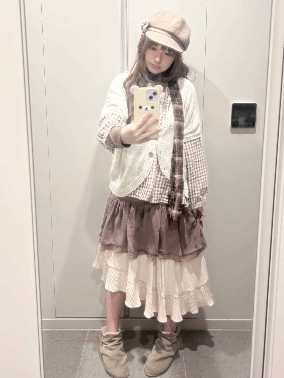 빈티지 코코아라떼 모리걸 코디 세트 하구미 사와코 너드  상품이미지5