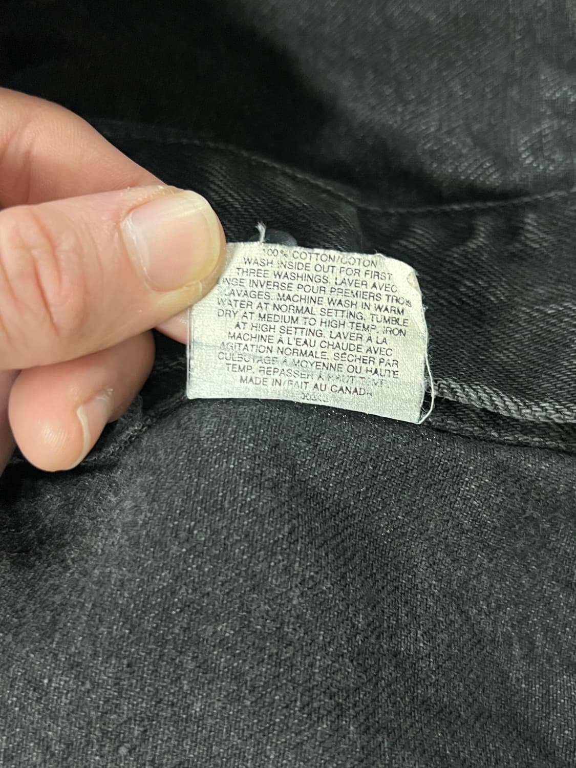 90s Levis 리바이스 3세대 75506 흑청 데님 트러커 상품이미지7