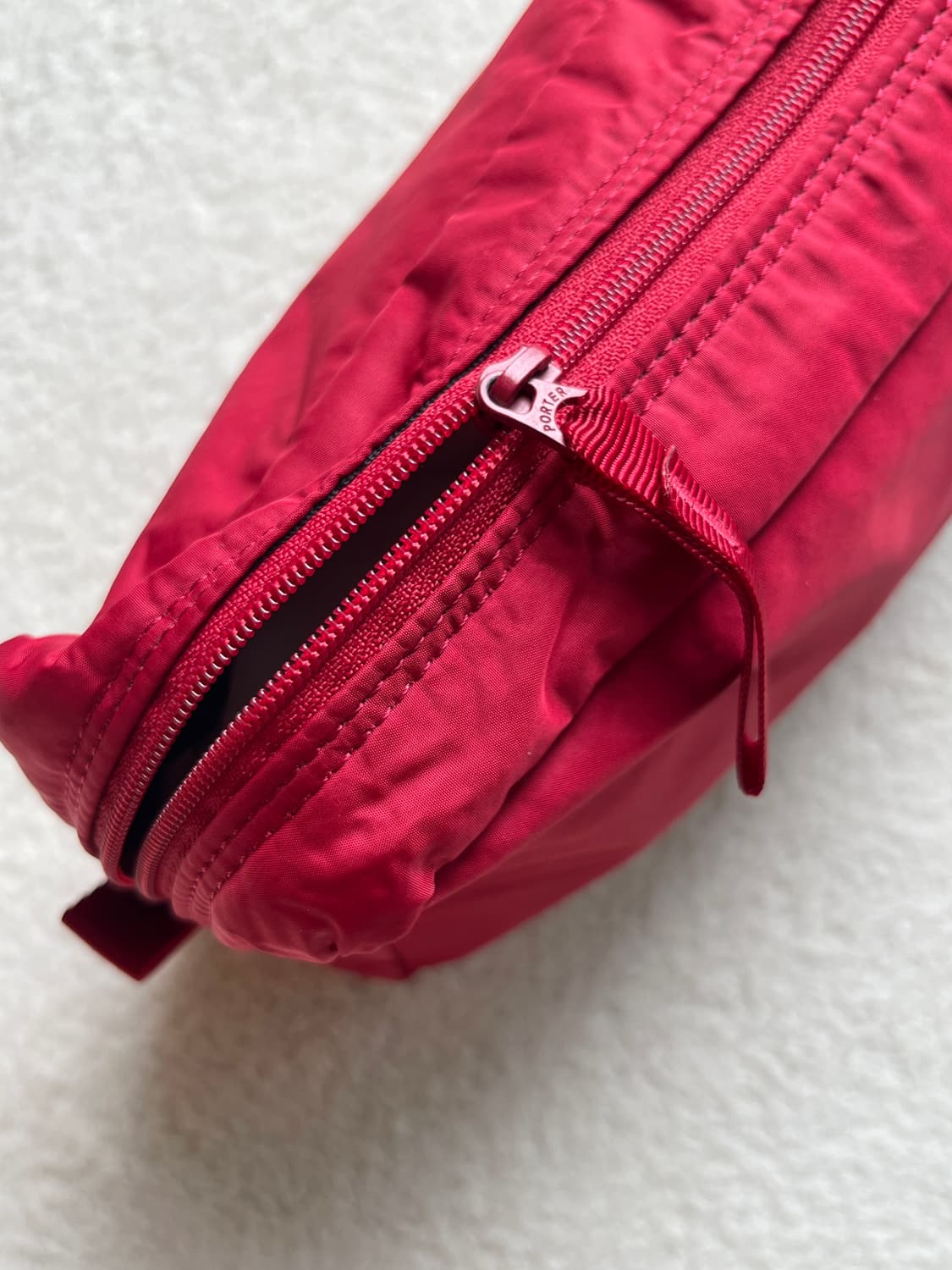 Porter 포터 로고 자수 파우치 레드 상품이미지7