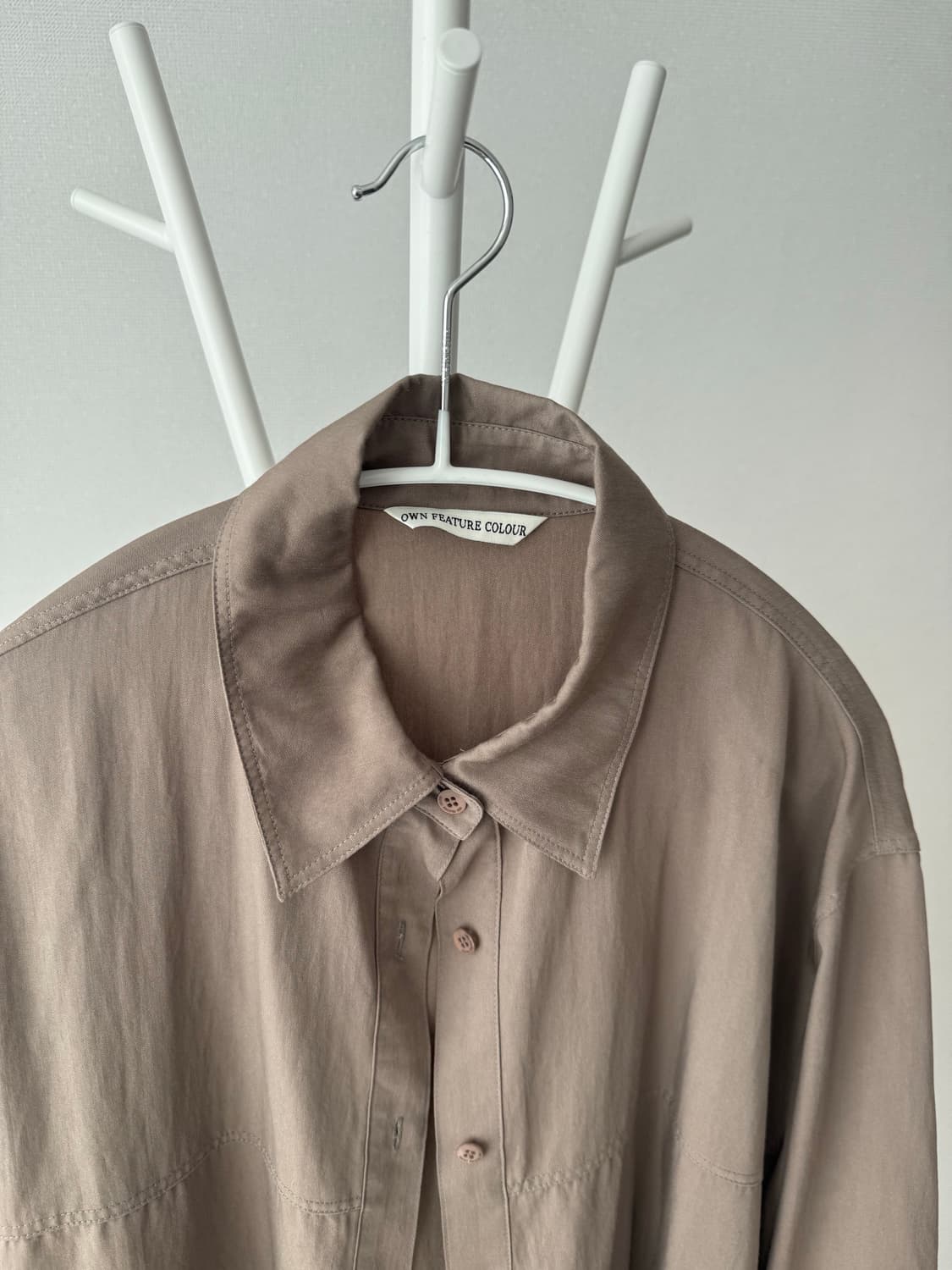 OWNFEATURECOLOUR 루즈핏 셔츠 브라운 상품이미지2