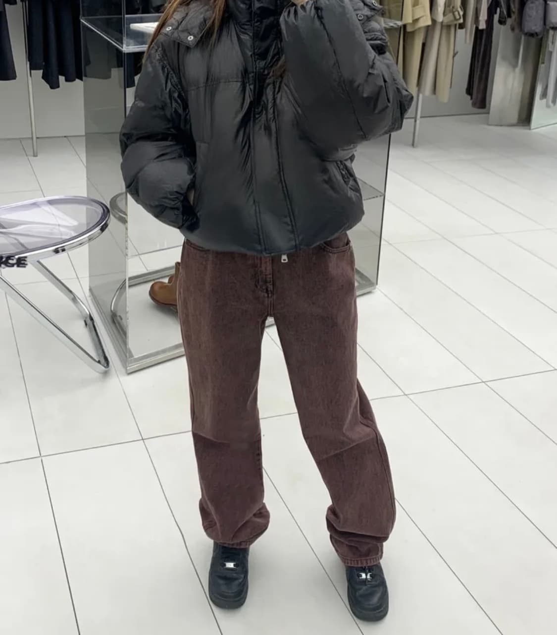 인사일런스우먼 멀티 컬러 스트레이트 진 acid brown 상품이미지3