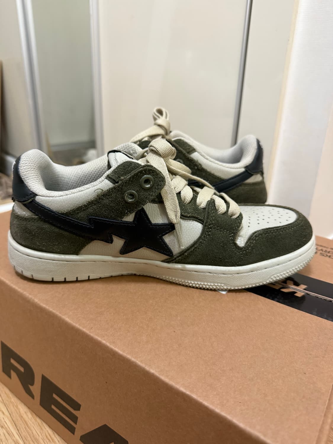 베이프 sk8 스타 로우 올리브 상품이미지5