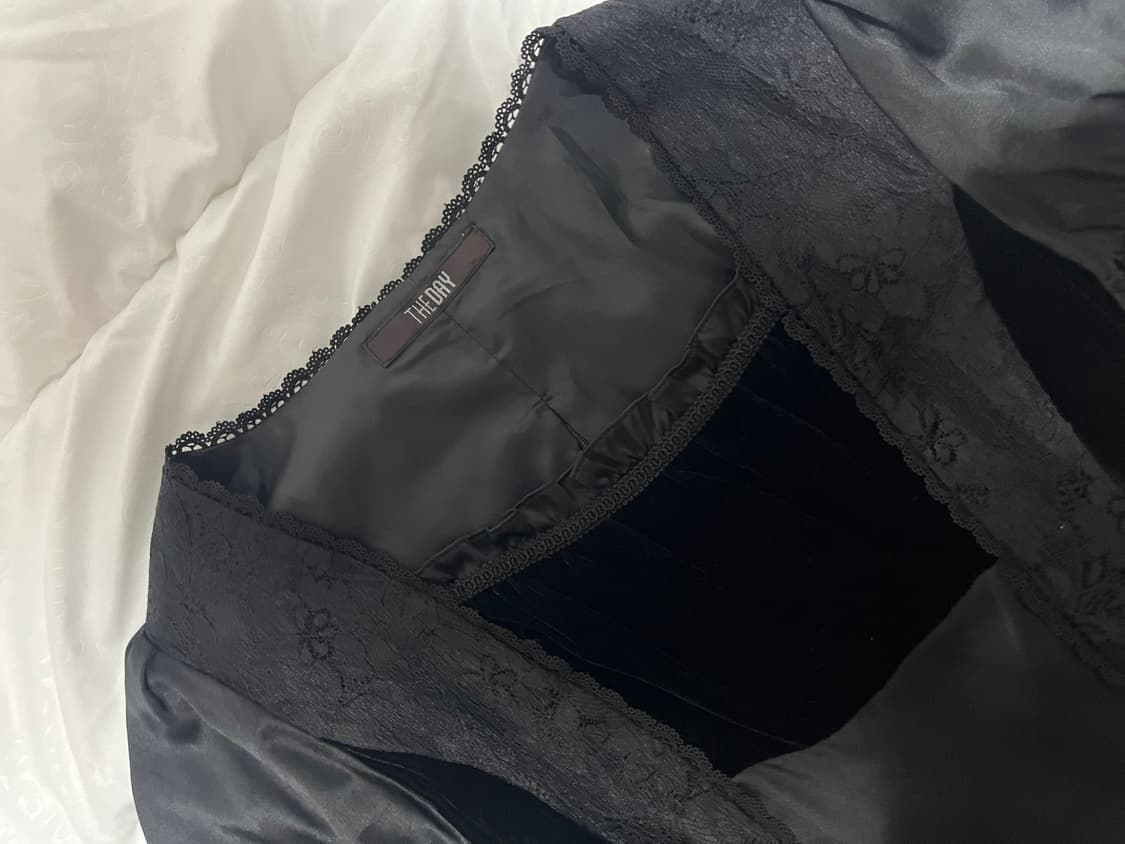 고딕 레이스 벨벳 반팔 탑 고스로리고스펑크스팀펑크갸루일브빈티지 상품이미지2