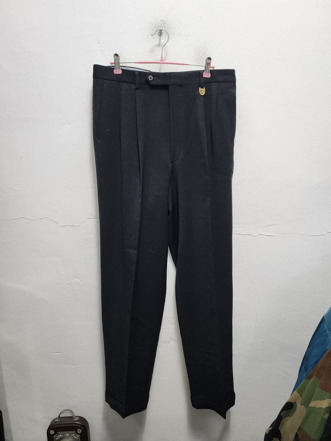 BLACK&WHITE 블랙엔화이트 일본판 투턱 WOOL 슬랙스 상품이미지1