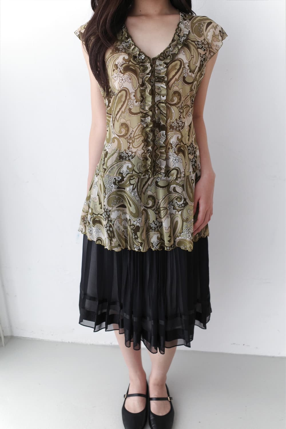 paisley frill half blouse 상품이미지6