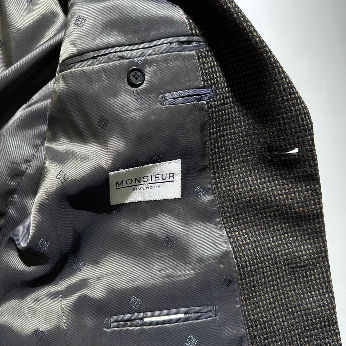 지방시 캐시미어 블렌드 트위드 체크 싱글 2B 블레이저 상품이미지7