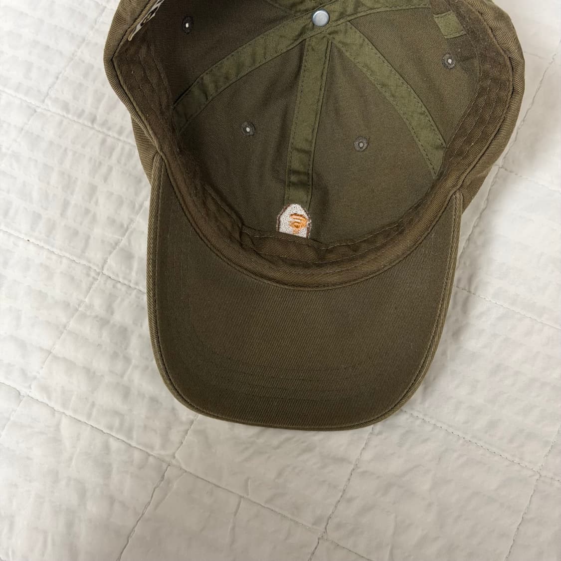 새상품급) 베이프 BAPE 볼캡 모자 카키 상품이미지5