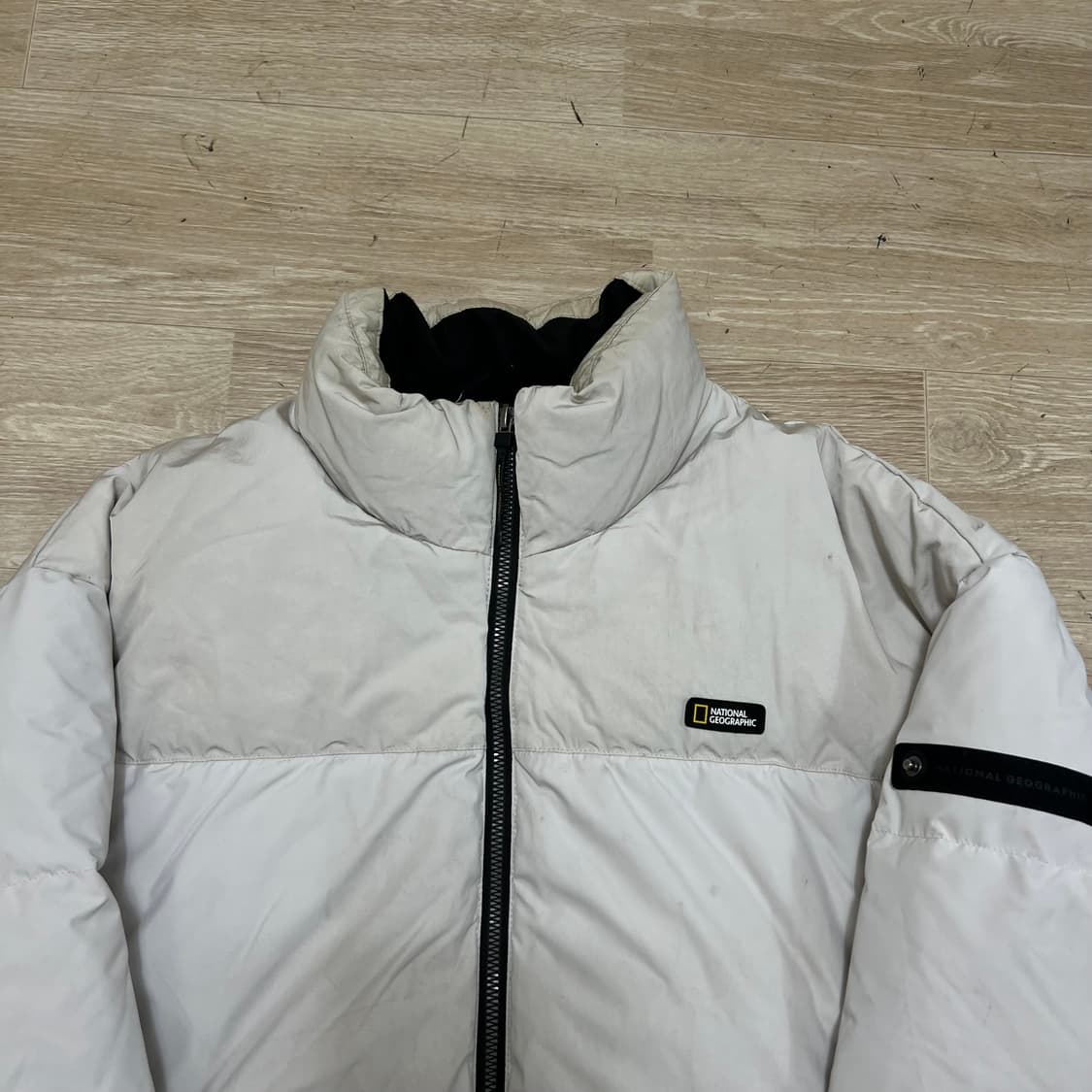 내셔널지오그래픽 덕다운 와펜 패딩 점퍼 [라이트 그레이] XL/105 상품이미지2