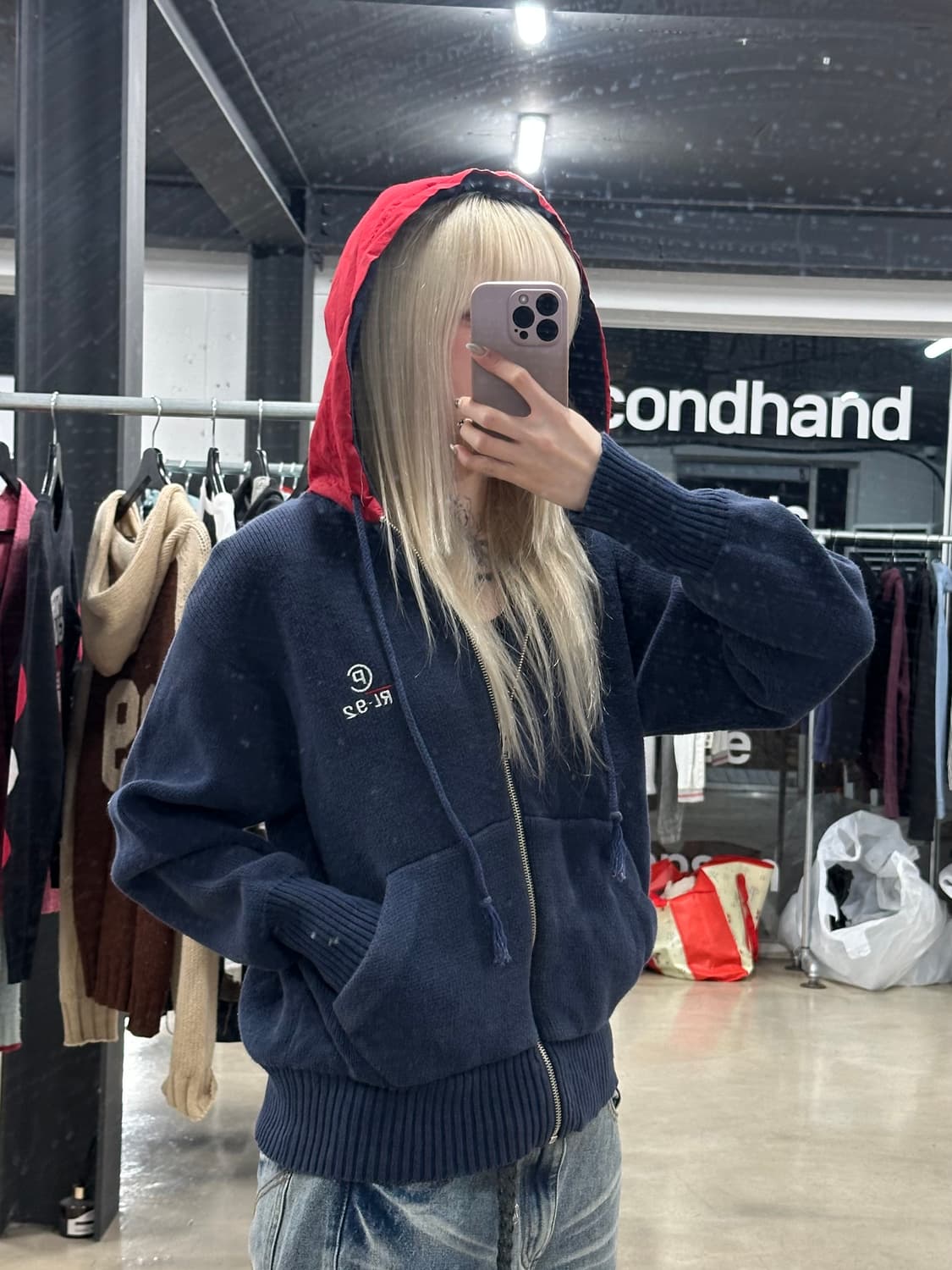 Polo 폴로 랄프로렌 90’s  RL-92 코튼 니트 후드집업 상품이미지1