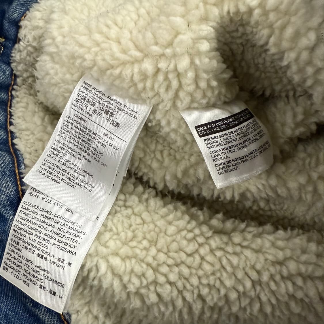 [정품/M] 리바이스 청자켓 데님 쉐르파 트러커 자켓 b14 상품이미지6