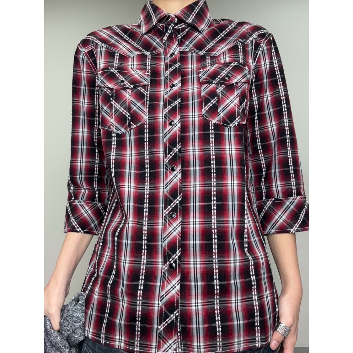 빈티지 펑크룩 락시크 셔츠 상품이미지1