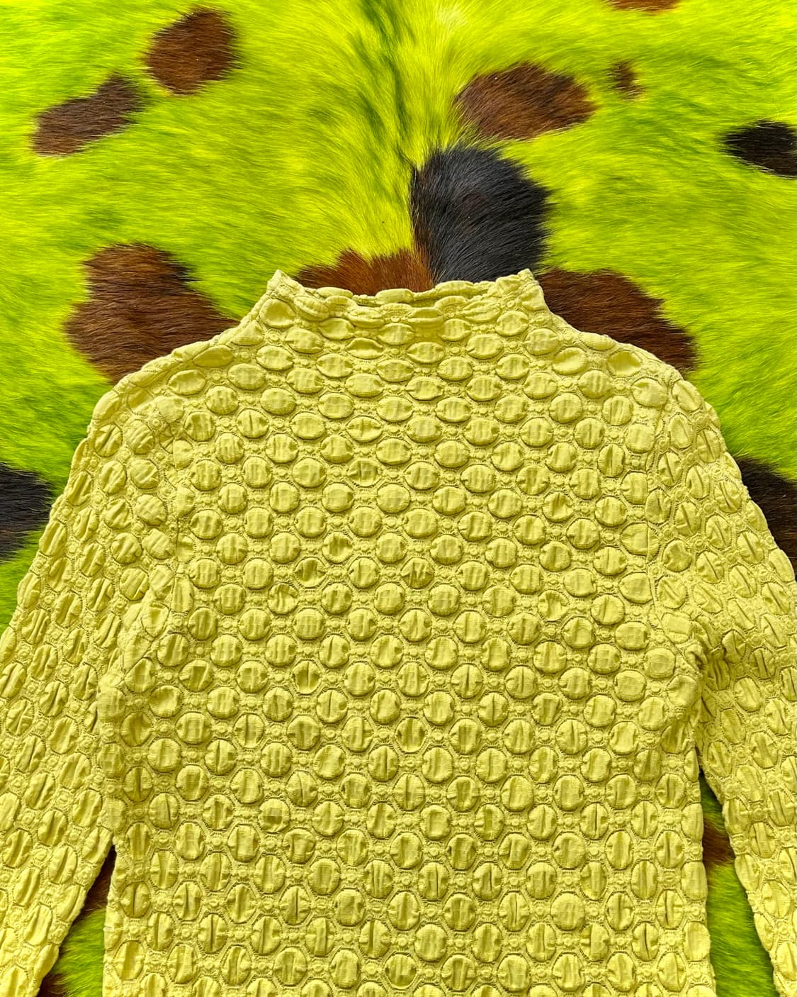JPN Vintage 3D Dot Pattern Pleats Top 상품이미지4