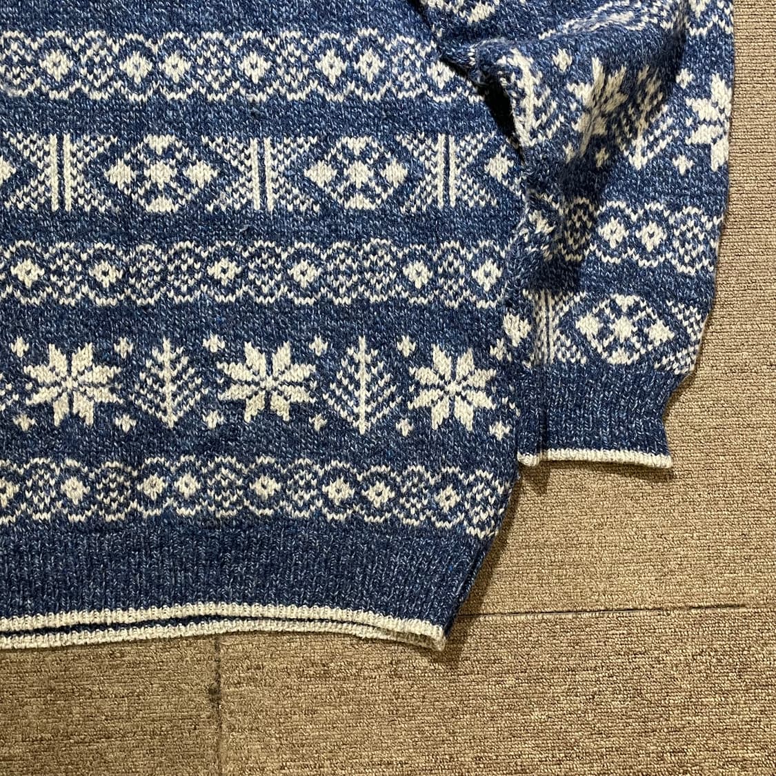 (XL) 80~90s USA L.L.Bean 엘엘빈 노르딕 울 니트 상품이미지4