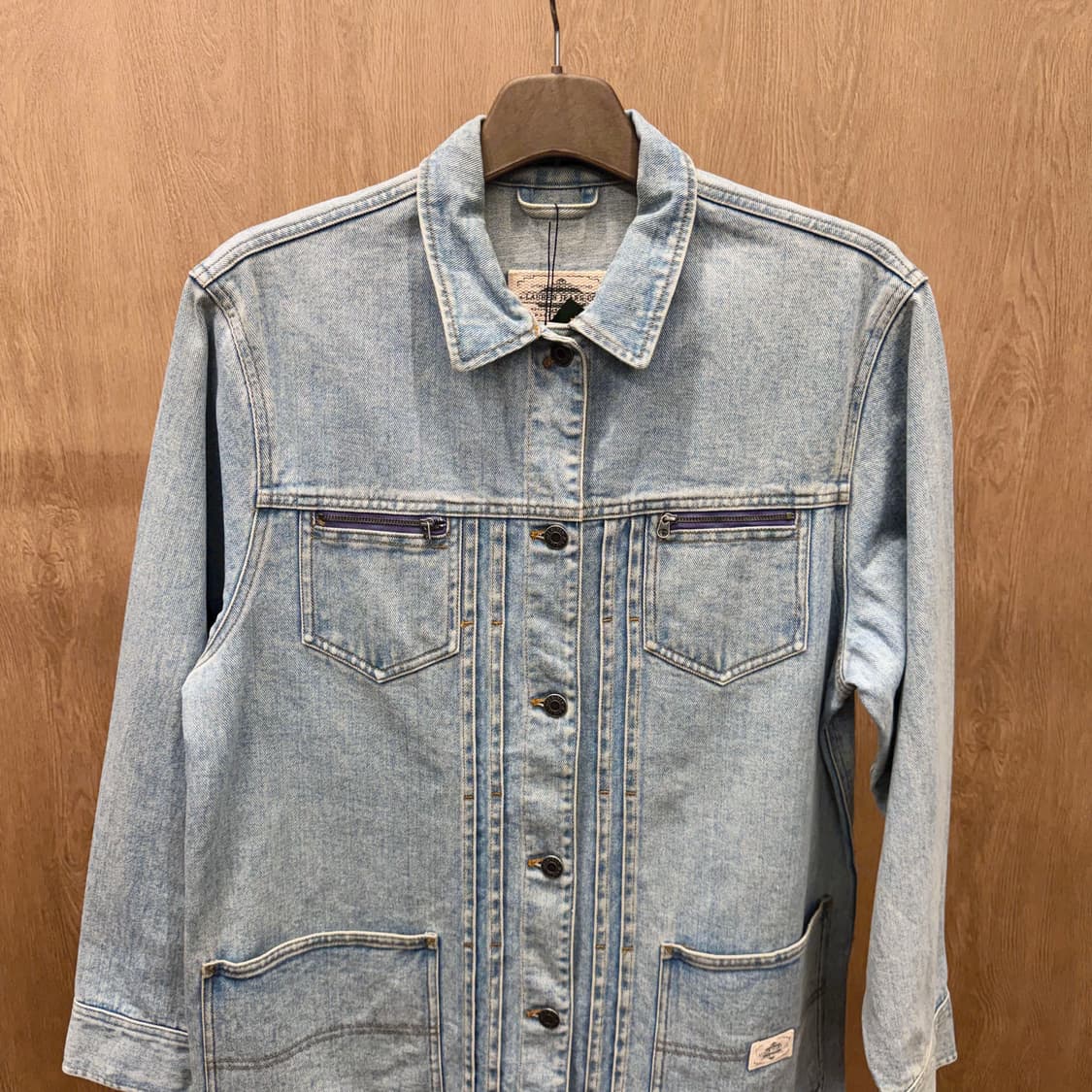 랄프 로렌 진스 컴퍼니 데님 자켓 워크 포켓 로고 패치 디테일 블루 상품이미지4