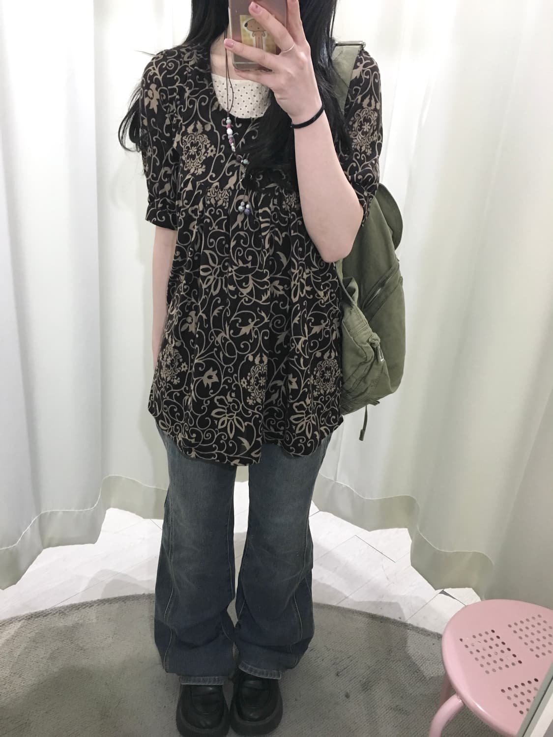 Oriental layered T-shirt 상품이미지4