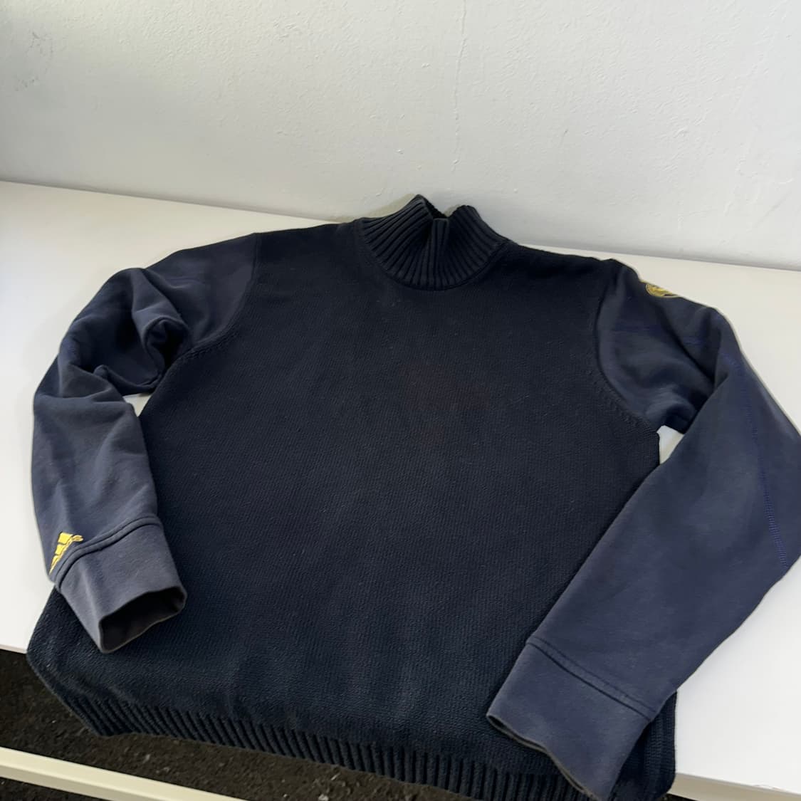 100 L 아디다스 네이비 레알마드리드 반폴라맨투맨 상품이미지3