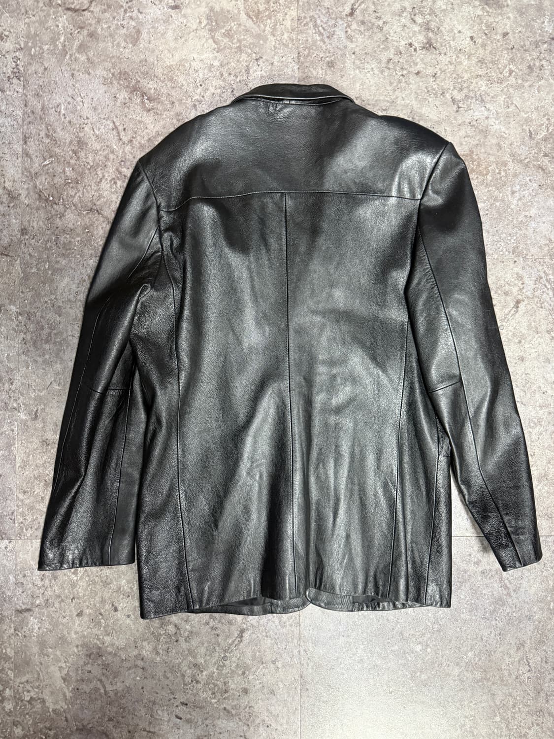 SFAA BAKANGCHI 블랙 가죽 자켓 상품이미지4