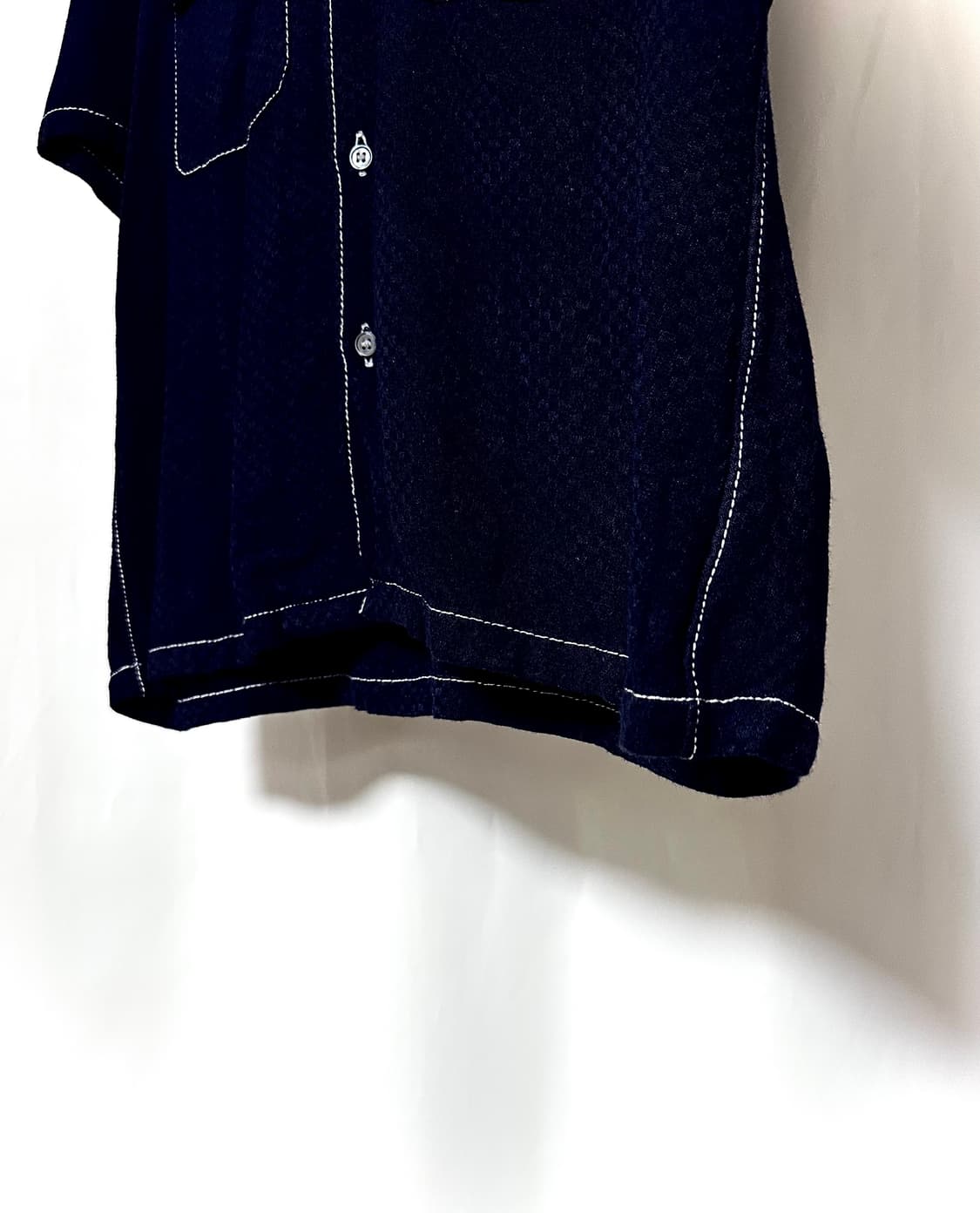 COMME des GARÇONS 스티치 오픈카라 셔츠 상품이미지3