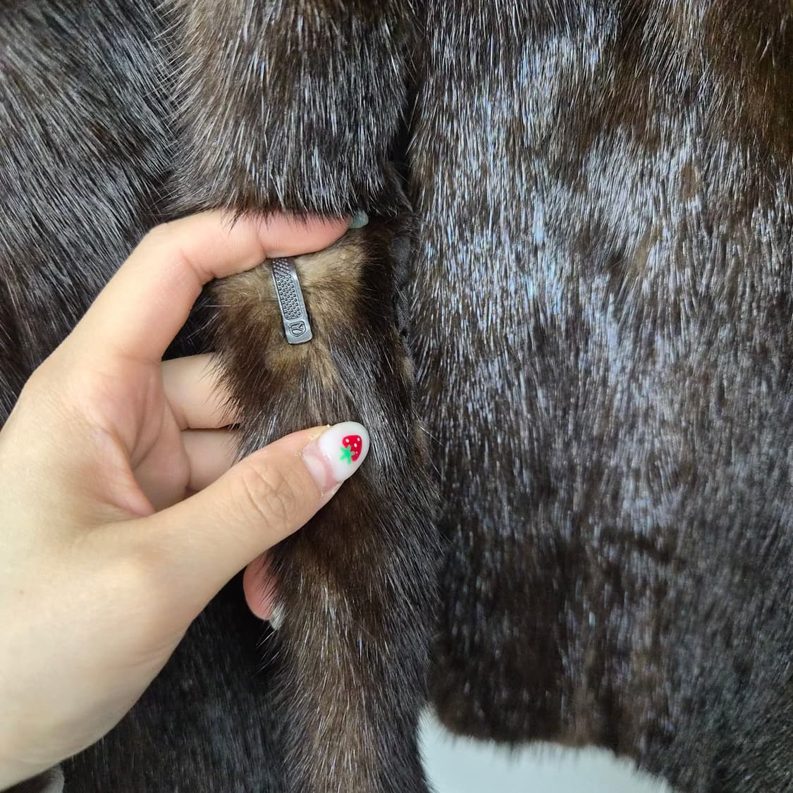 밍크 털 코트 브라운 여성 M 상품이미지3