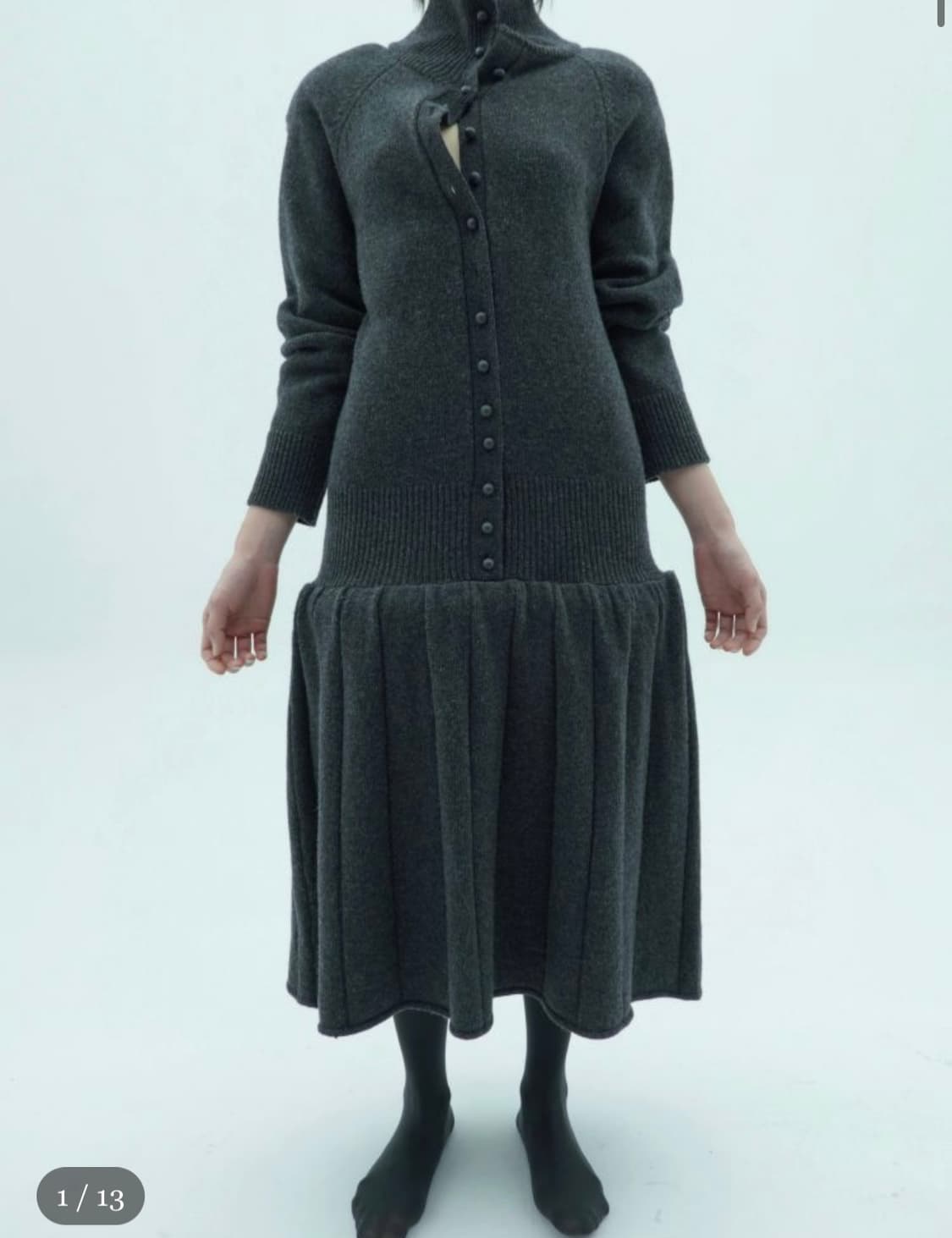 에옹쓰 roof knitwear 드레스 챠콜 새상품 (바로배송) 상품이미지1