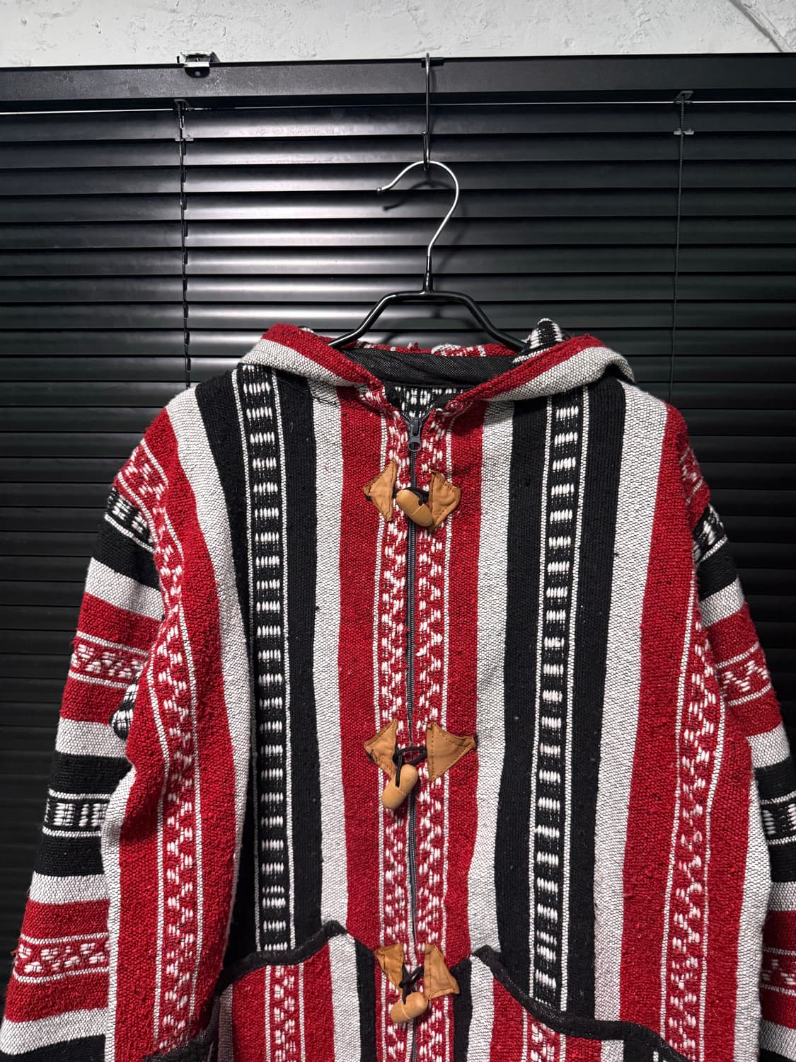 러그 리폼 집업 후드 에스닉 가디건 러그 보헤미안 스트라이프 울 코트 상품이미지4