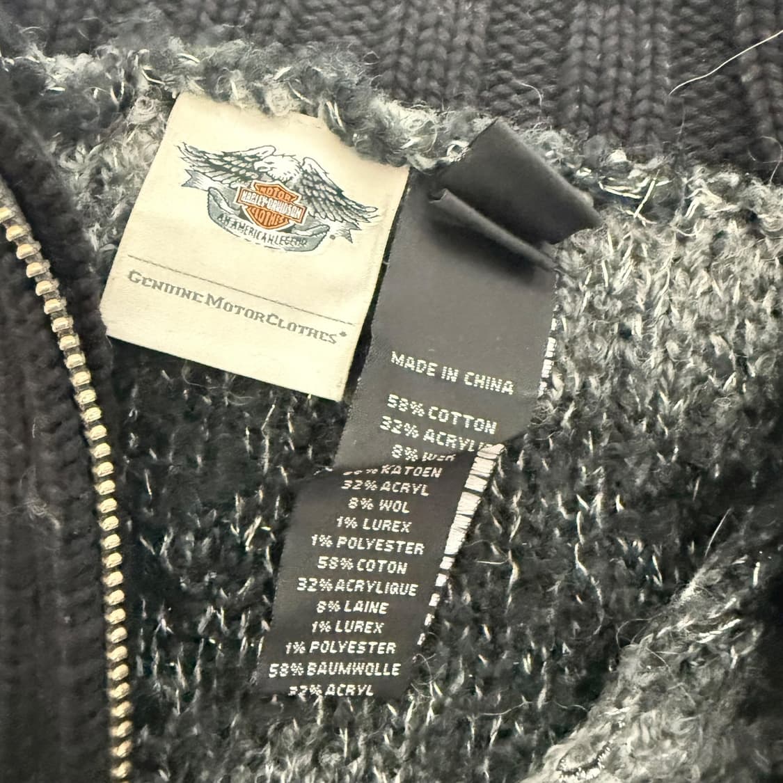 ⭐️희귀매물⭐️할리데이비슨 그라데이션 모헤어 니트집업 상품이미지6